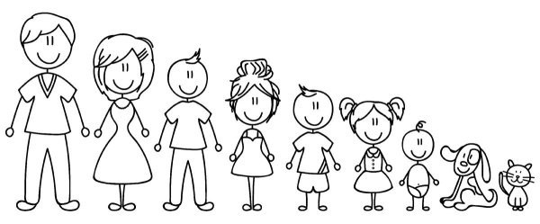 Схематично нарисовать семью