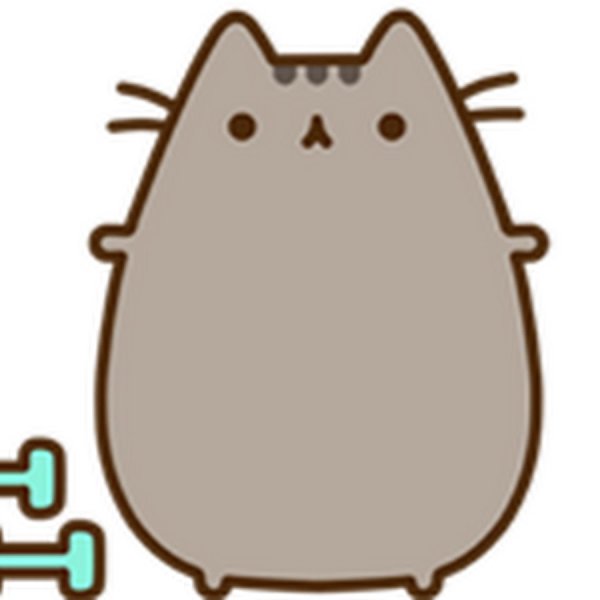 Толстый кот стикер