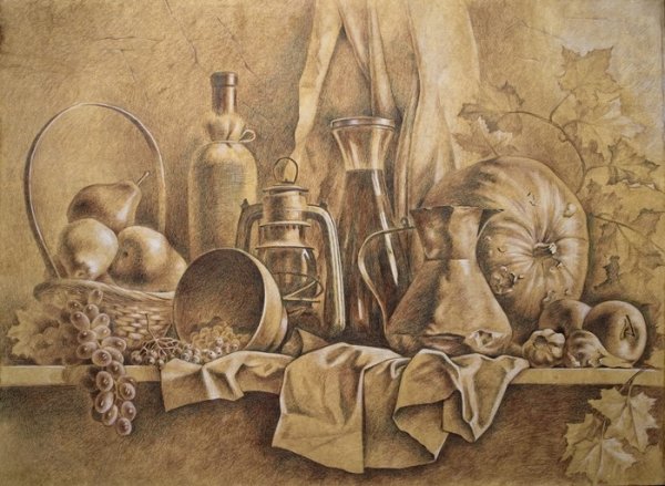 Натюрморты карандашом Юрий Кушевский