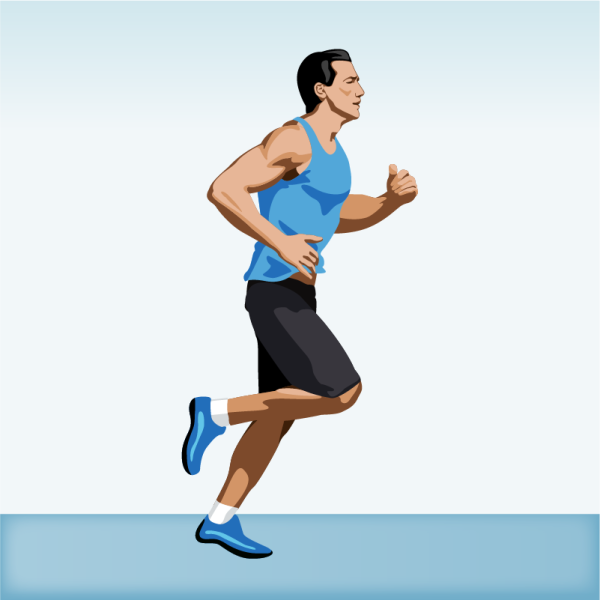 Бег мужчина иллюстрация