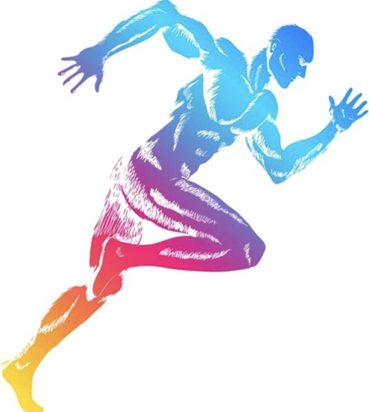 Силуэт спортсмена бегуна