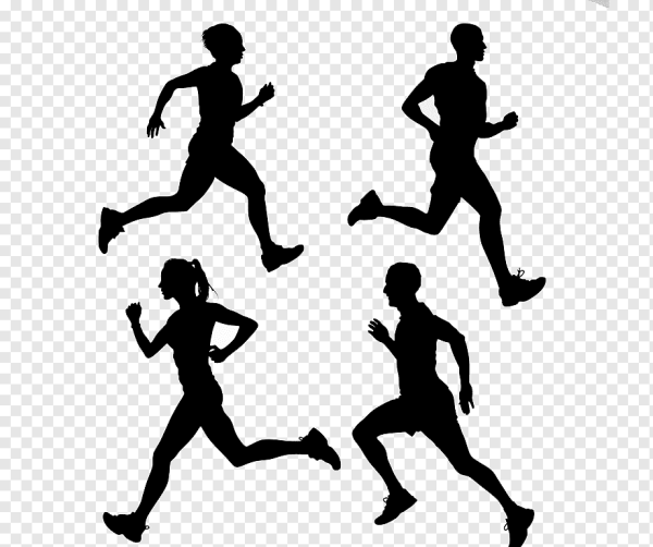 Силуэт бегущего человека