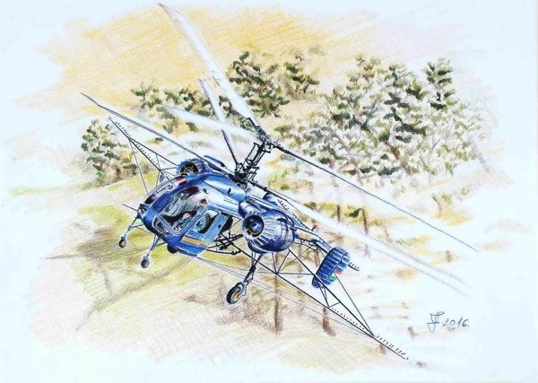 Вертолеты на картинах художников