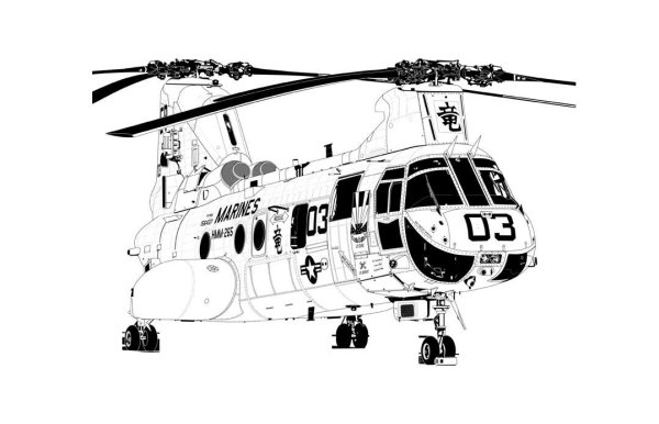 Ch 46 Sea Knight чертежи