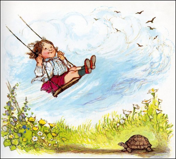 Крылатые качели иллюстрация