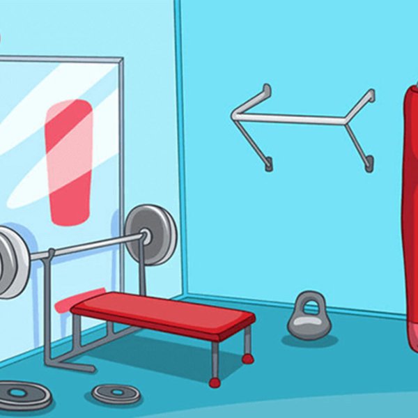 Спортзал мультяшный