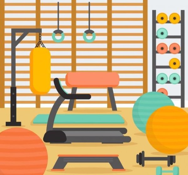 Спортзал мультяшный