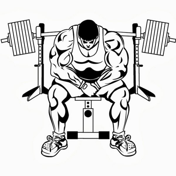 Раскраска спортивный зал