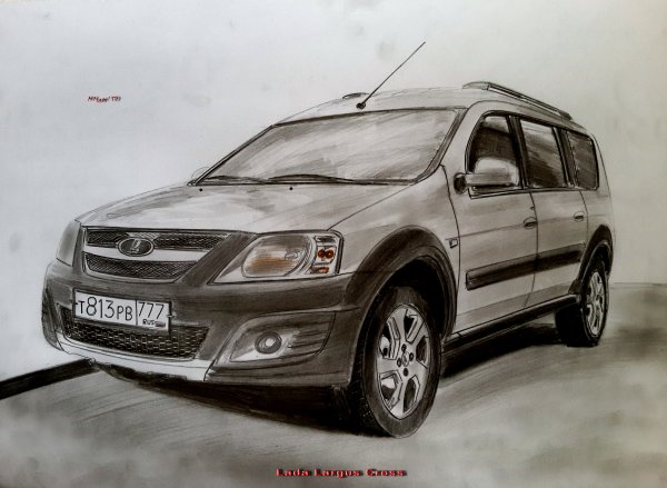 Лада Ларгус кросс нарисовать