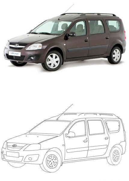 Раскраска Лада Ларгус кросс