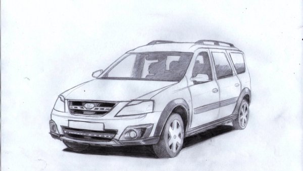 Раскраска машинки Лада Ларгус