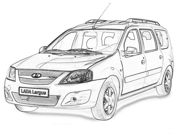 Раскраска машина Лада Ларгус кросс
