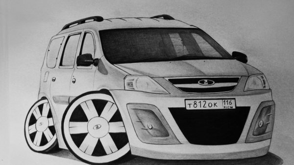 Лада Ларгус кросс рисунок