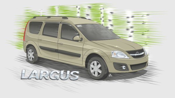 Lada Largus фургон чертеж