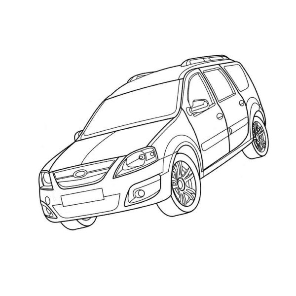 Раскраска машина Лада Ларгус кросс