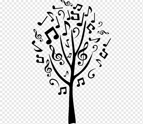 Дерево с нотами