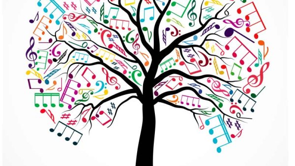 Дерево с нотами