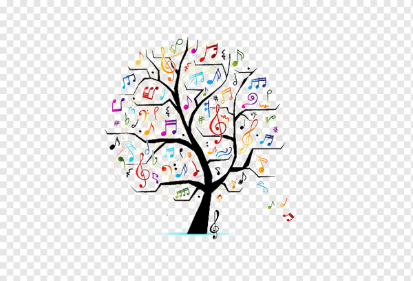 Дерево с нотами