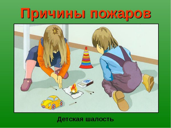 Причины пожара шалости детей