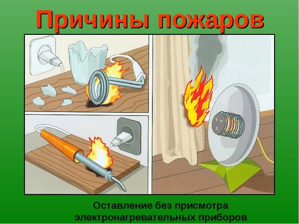 Причины пожара для детей