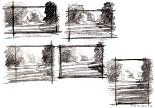 Пейзаж компоновка