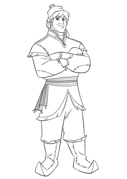 Кристофф Холодное сердце раскраска