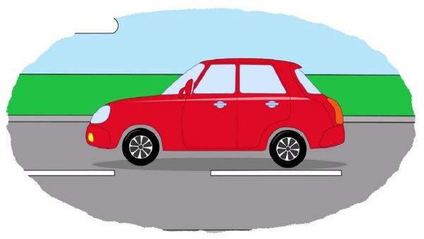 Машина едет для детей