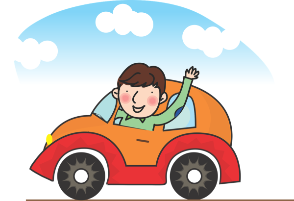 Путешествие на машине иллюстрация