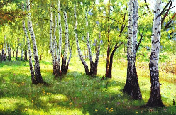 Пейзаж Березовая роща Густав
