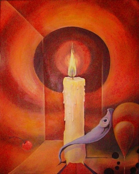 Горящая свеча в живописи