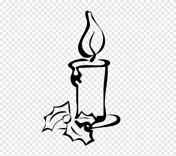 Свеча черно белая