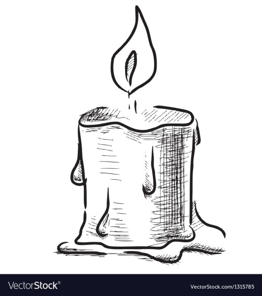 Свеча карандашом