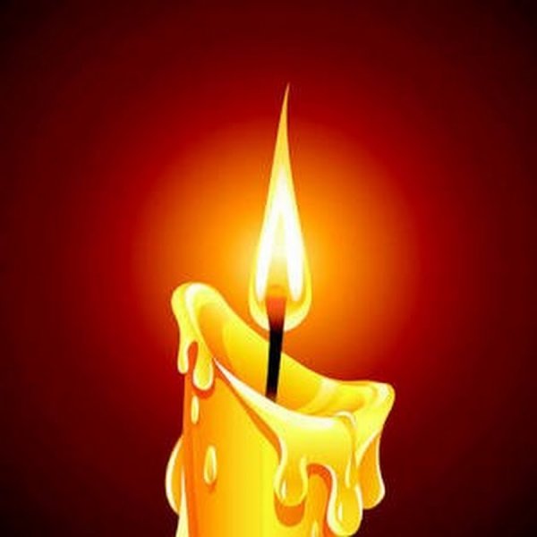 Нарисовать свечку с огнем
