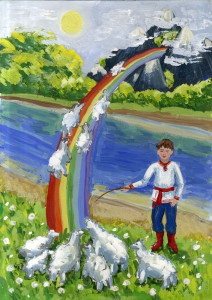 Рисунок по мотивам чувашских сказок