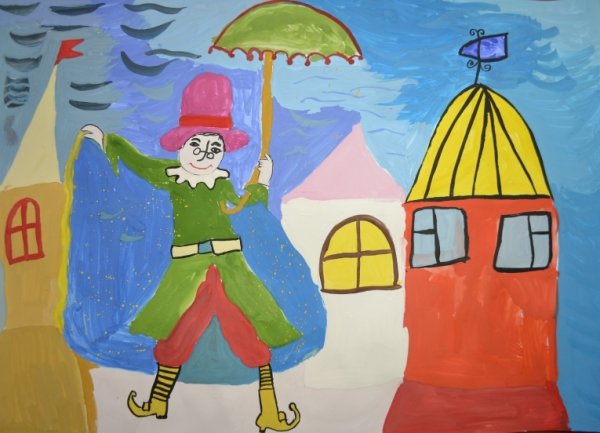 Рисунок к сказке Оле Лукойе