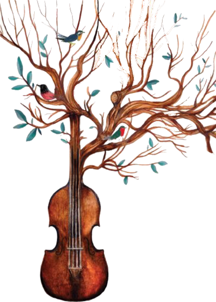 Дерево с музыкальными инструментами