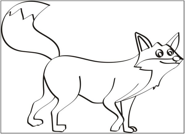 Трафарет лисы для детей