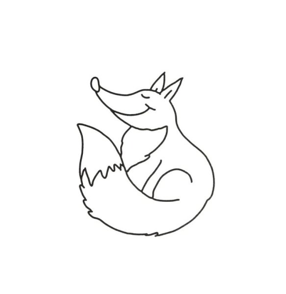 Трафарет лисы для рисования