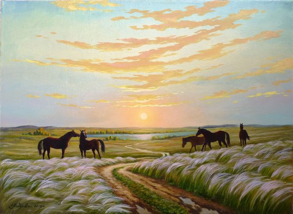 Донской край Шолохов акварель