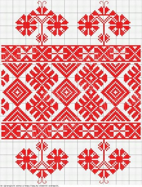 Русская народная вышивка на полотенце