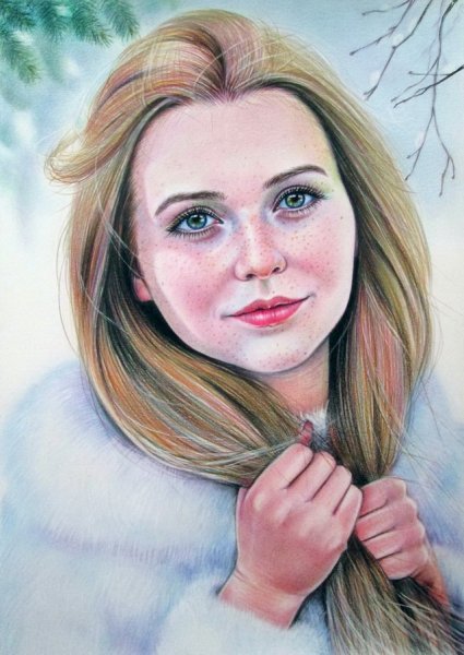 Лицо девушки рисунок карандашом
