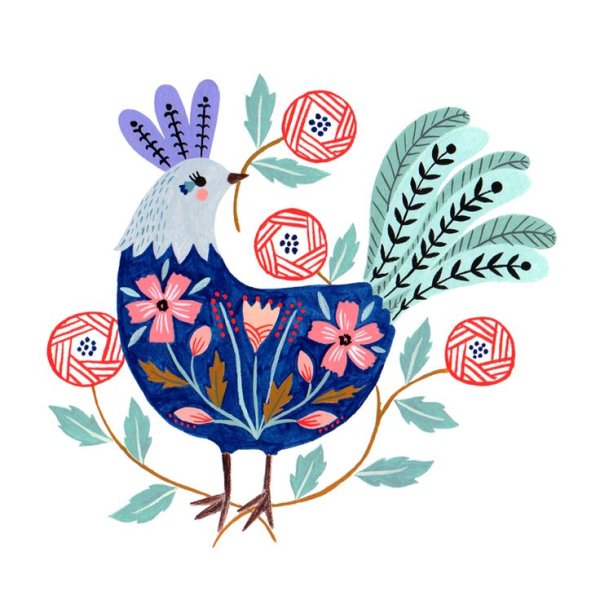 Декоративное рисование птиц