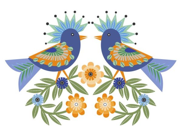 Орнамент птички