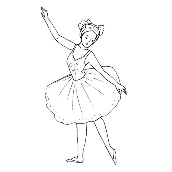 Балерина Щелкунчик раскраска