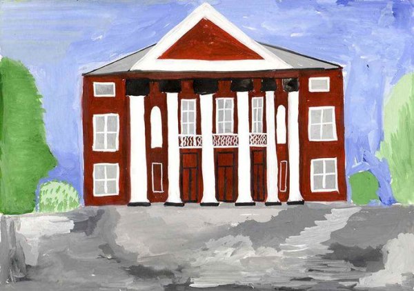 Дворец культуры рисунок