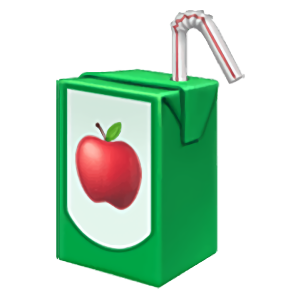 Коробочка сока нарисованный для детей