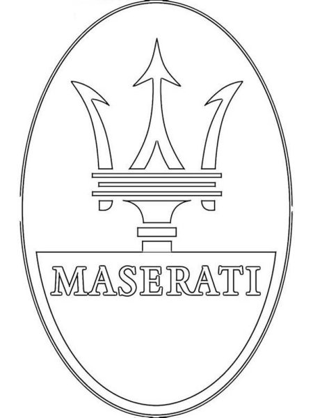 Раскраска автомобильные значки