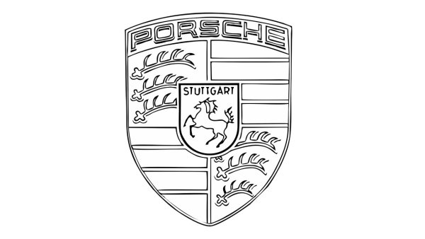 Значок Порше раскраска