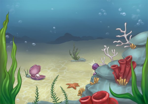 Морское дно мультяшное