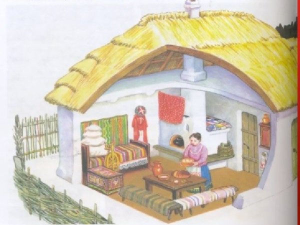Украинская хата раскраска